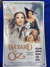Vintage 1994 Wizard of Oz Tin Metal Movie Poster Sign ~ Turner Entertainment picture