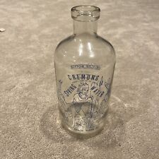 Vintage Glass Chemung Spring Water Bottle Features Blue Logo picture