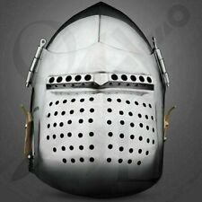 18GA Custom SCA Steel Medieval Tournament Bascinet Helmet HC132 picture