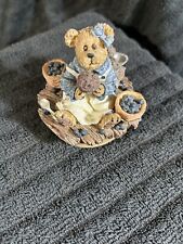 Boyd's Bears The Boydsenbeary Patch Jar Candle Topper Muffin B Bluebeary Retired picture