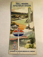 Vintage 1966 Standard Oil Road Map Toll Roads US State Travel Guide Interstate picture