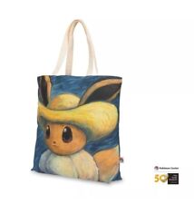 Pokemon Center x Van Gogh Museum: Evee Straw Hat Canvas Tote Bag New picture