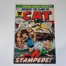 The Cat #4 Marvel Comics 1973 Cat vs. Man-Bull in 