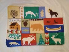 Christmas Table Placemats Vintage Holiday Winter Cabin Festive 6 picture