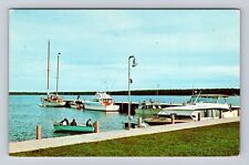Hessel MI-Michigan, Hessel Marina, Upper Peninsula, Antique Vintage Postcard picture