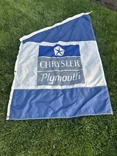Vintage ‘80’s Chrysler Plymouth Dealer Cloth Flag Banner Sign 65x42 picture
