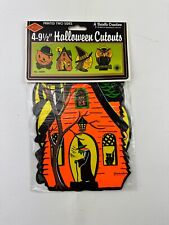 Vintage NOS Beistle Halloween Cutouts Sealed 4-9.5