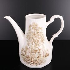 Vintage J G Meakin Romantic England Coffee Tea Pot Shropshire Stokesay Castle picture