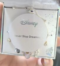 Disney 'Never Stop Dreaming' Charm Bracelet NEW Fine Silver Plated MSRP 55$ picture