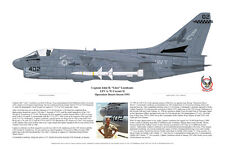 A-7 Corsair, Signed by the Gulf War Pilot, Aviation Art, Ernie Boyette picture