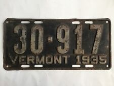1935 Vermont License Plate Tag  picture