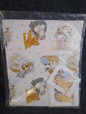 Vintage Current Inc Gift Wrap Paper w Cards 1989 Puppy Dogs Kittens Cats   picture