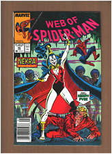 Web of Spider-man #46 Newsstand Marvel Comics 1989 VS. NEKRA FN/VF 7.0 picture