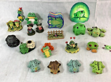 HUGE LOT OF RANDOM FROGS FIGURINES  SQUISHY FROGS PLASTIC CHANGE PURSE ETC. picture