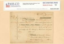 Farmers Bank of the State of Delaware - Stock Certificate - Early Stocks and Bon picture