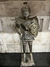 Vintage Metal Tin Knight Armor  Statue Made In Mexico 16” picture