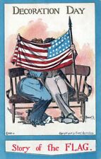 DECORATION DAY - Bunnell Signed Story Of The Flag Patriotic Postcard picture