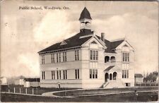 B&W Postcard Public School Woodburn Oregon, Posted 1908 picture