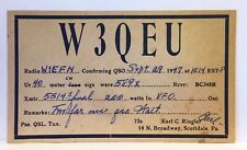 1947 Amateur Radio Station W3QEU W1EFN Pittsfield MA Old Postcard B6 picture