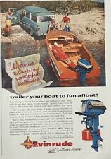 Rare 1950's Vintage Original Evinrude Fishing Boat Motor Advertisement AD picture