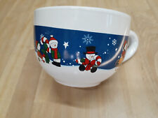 Snowman Winter Christmas Snowing Soup Bowl Mug  Micro & DishW Safe picture