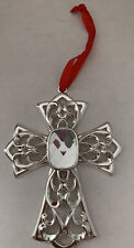Lennox Bejeweled Silver Plated Cross Ornament #851360 picture