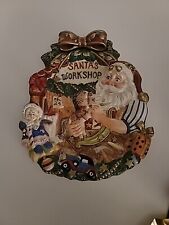 Fitz and Floyd Classics Santas Workshop Serving Plate Christmas Holiday 9' picture