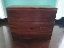 Vintage Cottage Country Core Recipe File Cedar Wood Box Dovetail 3.5