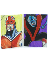 2014 Marvel Premier Nightcrawler Artist Sketch Card Brazier Upper Deck Hinge 1/1 picture