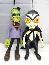Vintage Dracula and Frankenstein Rubber Latex Halloween Hanging Props/Decor-Set picture