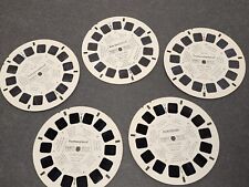 Lot of 5 View-Master Reels Disneyland Tomorrowland Frontierland Main Street USA picture
