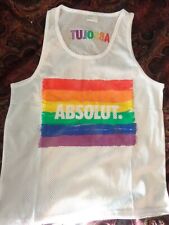 Absolut Vodka - Mesh Tank Top - Shirt - Men's Medium - Rainbow Pride...NEW picture