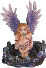 Stealstreet SS-G-91592, Purple Winged Angel Fairy Sitting and Blowing Bubbles St picture