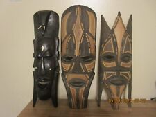 African Wooden Face Masks From Mozambique approximately 19