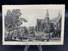 Oudezijds Voorburgwal, Amsterdam, c.1750 - ANTIQUE POSTCARD, old, unused, rare picture