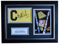 Brian Kilcline Signed Framed Captains Armband A4 display Coventry FA Cup 1987 picture