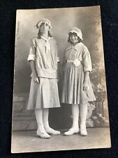 RPPC Real Photo Postcard Vintage Antique Girls, Hats, Fashion Dresses picture