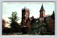 Binghamton NY- New York, St Patrick's RC Church, Religion Vintage c1909 Postcard picture