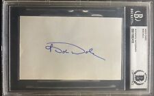 SENATOR BOB DOLE AUTOGRAPHED INDEX CARD SIGNED BECKETT BGS CERTIFIED AUTO picture