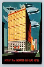 Detroit MI-Michigan, Sheraton Cadillac Hotel, Advertising Vintage c1963 Postcard picture