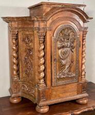 18th C (1700's) Antique Oak Wood Tabernacle/Shrine/Cabinet picture