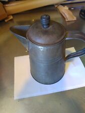 Antique Tin Kettle With Handle For Coffee Or Tea. Nice Item picture