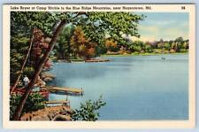 1940-50's LAKE ROYER CAMP FORT RITCHIE BLUE RIDGE MOUNTAINS HAGERSTOWN POSTCARD picture