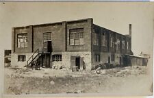 RPPC Old Armory or Factory Man with Horse Antique Real Photo Postcard c1930 picture