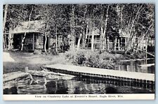 Eagle River Wisconsin Postcard View Cranberry Lake Everett Resort 1910 Unposted picture