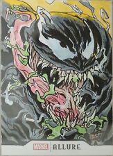 2021 Upper Deck Marvel Allure Venom Symbiote 1/1 Sketch Card by Get Adam WOW  picture