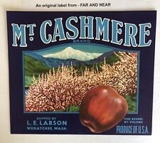 Mt. Cashmere Brand Apple Crate Label picture