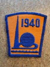1940 New York World's Fair EMBROIDERED SHOULDER PATCH, Trylon Perisphere NEW picture