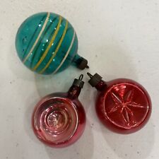 Vintage Premier Christmas Ornaments Unsilvered Star Circle Indent picture