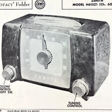 1952 Zenith Radio H615Z1 Service Wire Schematic Repair Manual Vintage Original picture